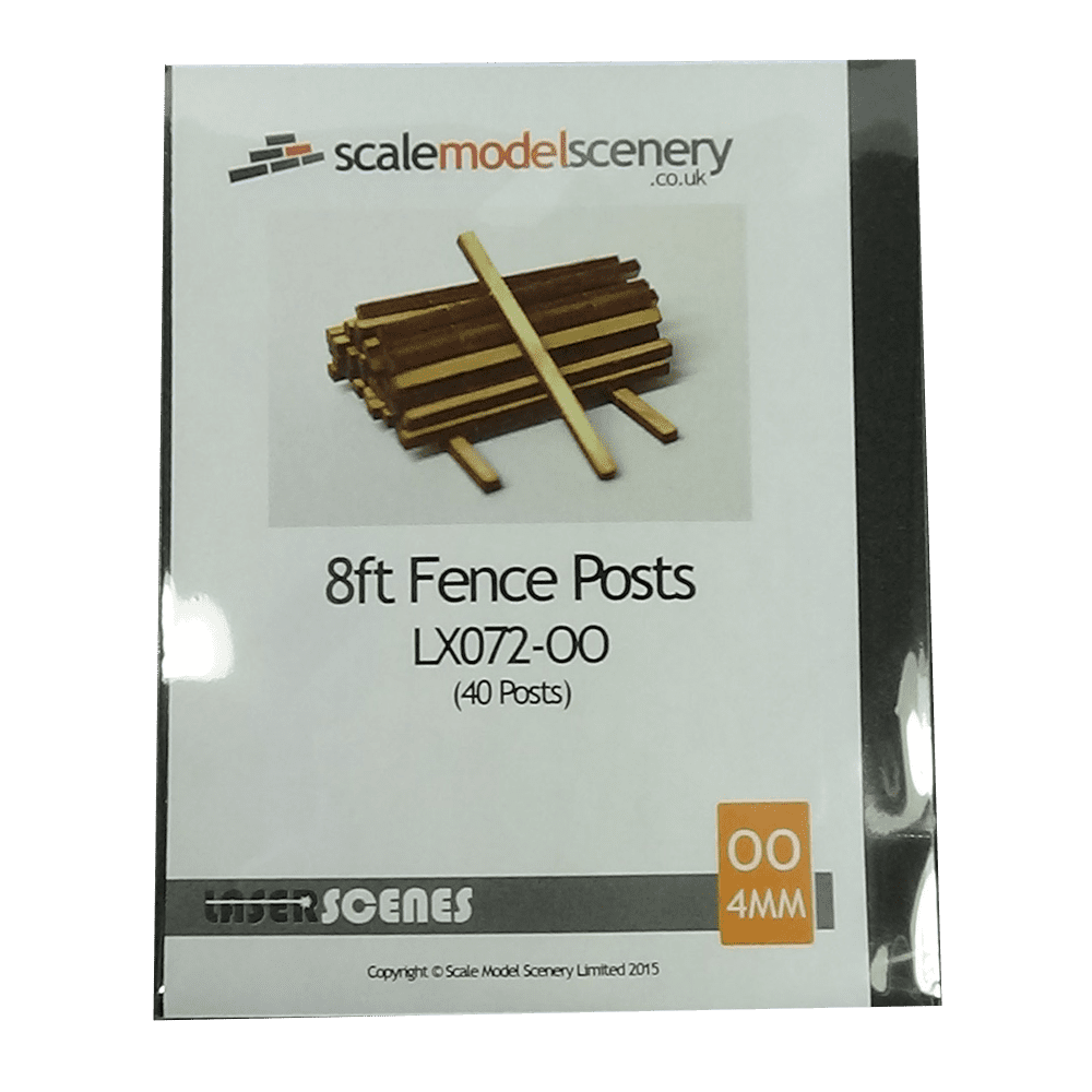 LX072-OO Laser Cut 32mm Fence Posts (Pack of 40) OO/4mm/1:76