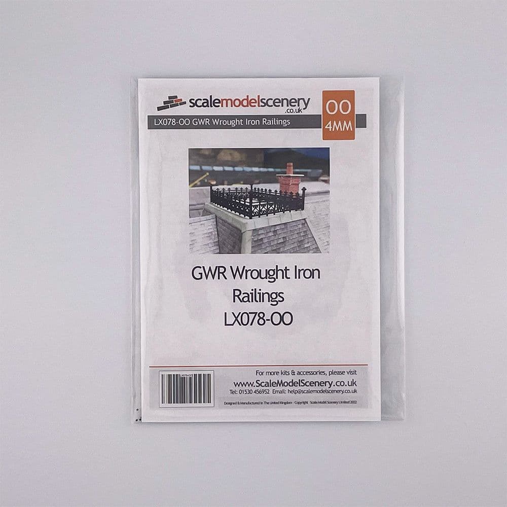 LX078-OO Laser Cut Decorative GWR Roof-Top Railings OO/4mm/1:76