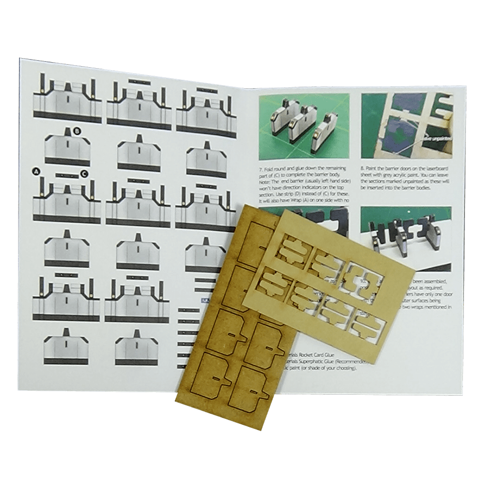 LX083-OO Automatic Ticket Barriers (Pack of 7) OO/4mm/1:76