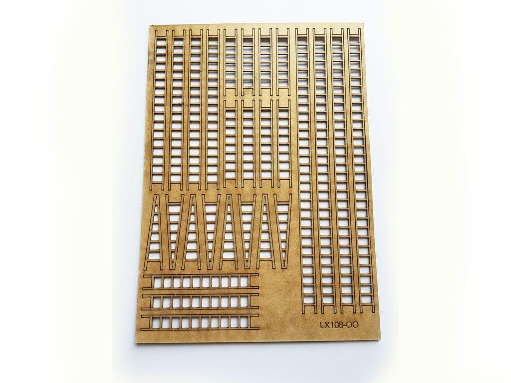 LX108-OO Wooden Ladders (Pack of 27) OO/4mm/1:76