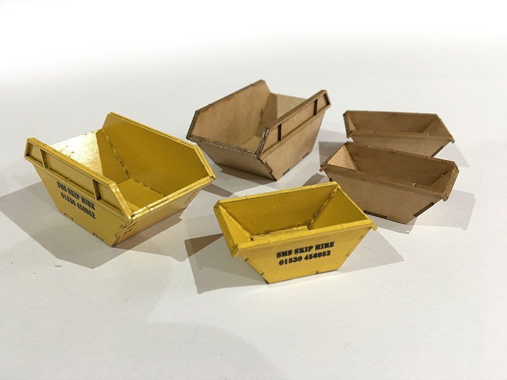 LX110-O Rubbish Skips (Pack of 2) O/7mm/1:43