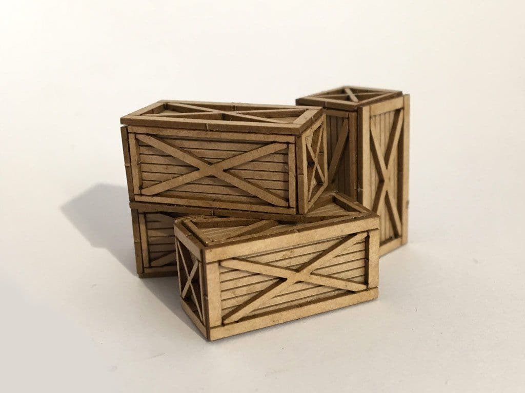 LX113-OO 6ft x 3ft Wooden Shipping Crate (Pack of 4) OO/4mm/1:76