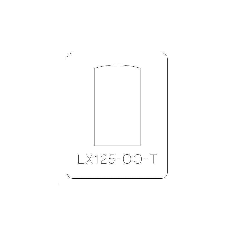 LX125-OO-T Arched Top Industrial Windows Cutting Template