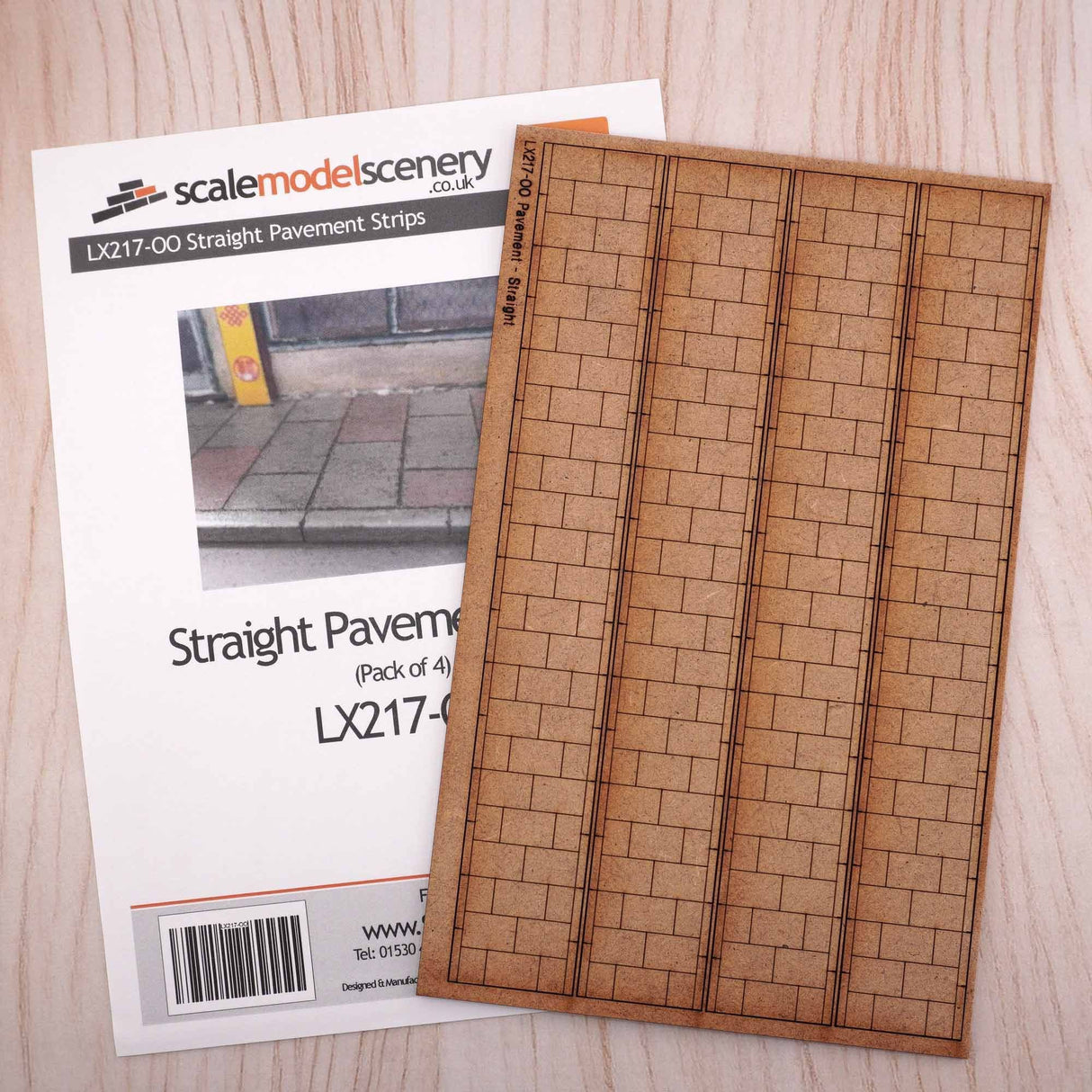 LX217-OO Laser Cut MDF Pavement Strips - OO/4mm/1:76