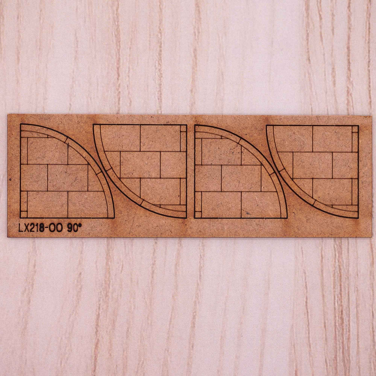 LX218-OO Laser Cut MDF 90 Degree Pavement Corners (Pack of 4) - OO/4mm/1:76