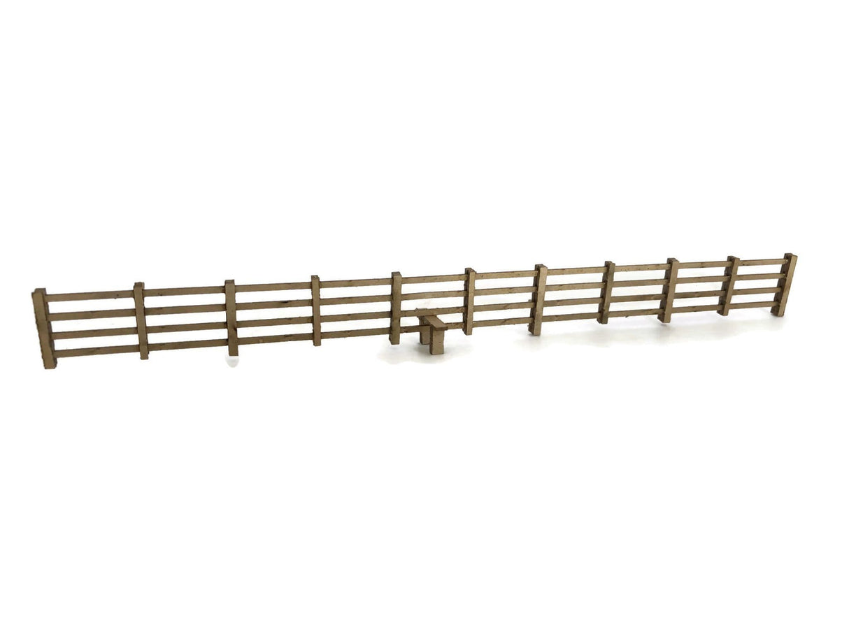 LX236-N Laser Cut 4ft Post & Rail Lineside Fencing N/2mm/1:148