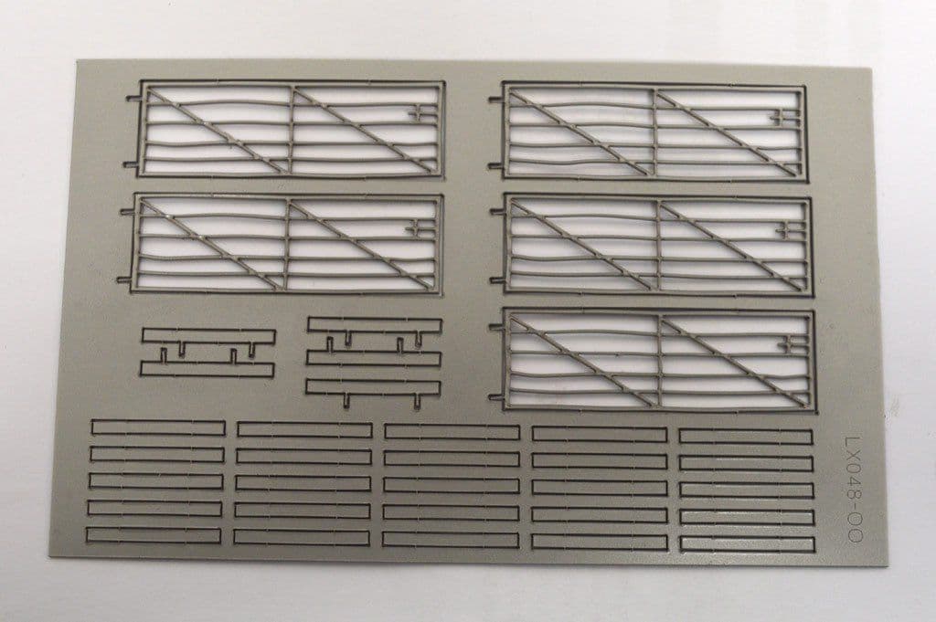 LX238-OO Laser Cut 15ft Galvanised Steel Field Gates (Pack of 5) - OO/4mm/1:76