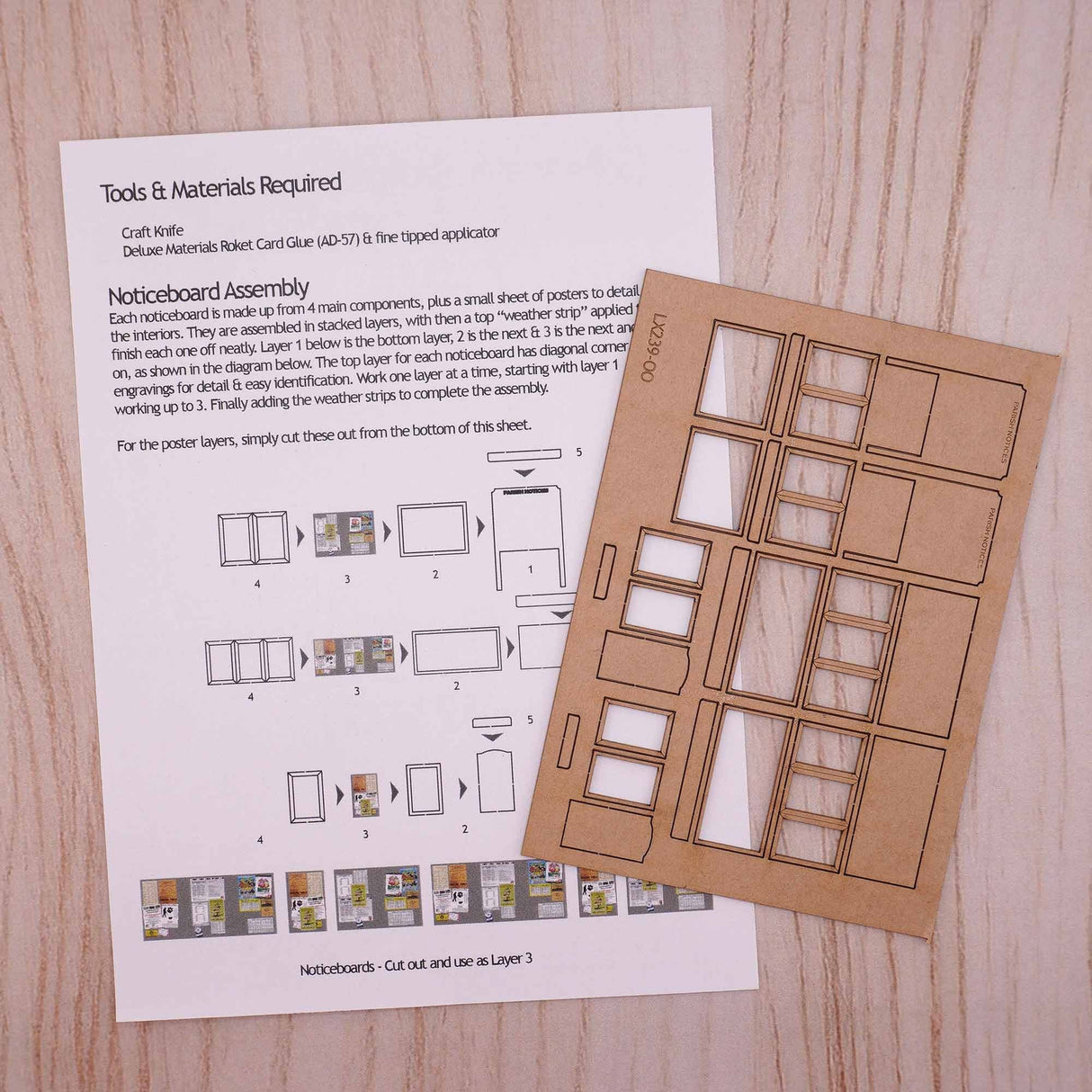 LX239-OO Parish / Village / Church Noticeboards (Pack of 6) OO/4mm/1:76