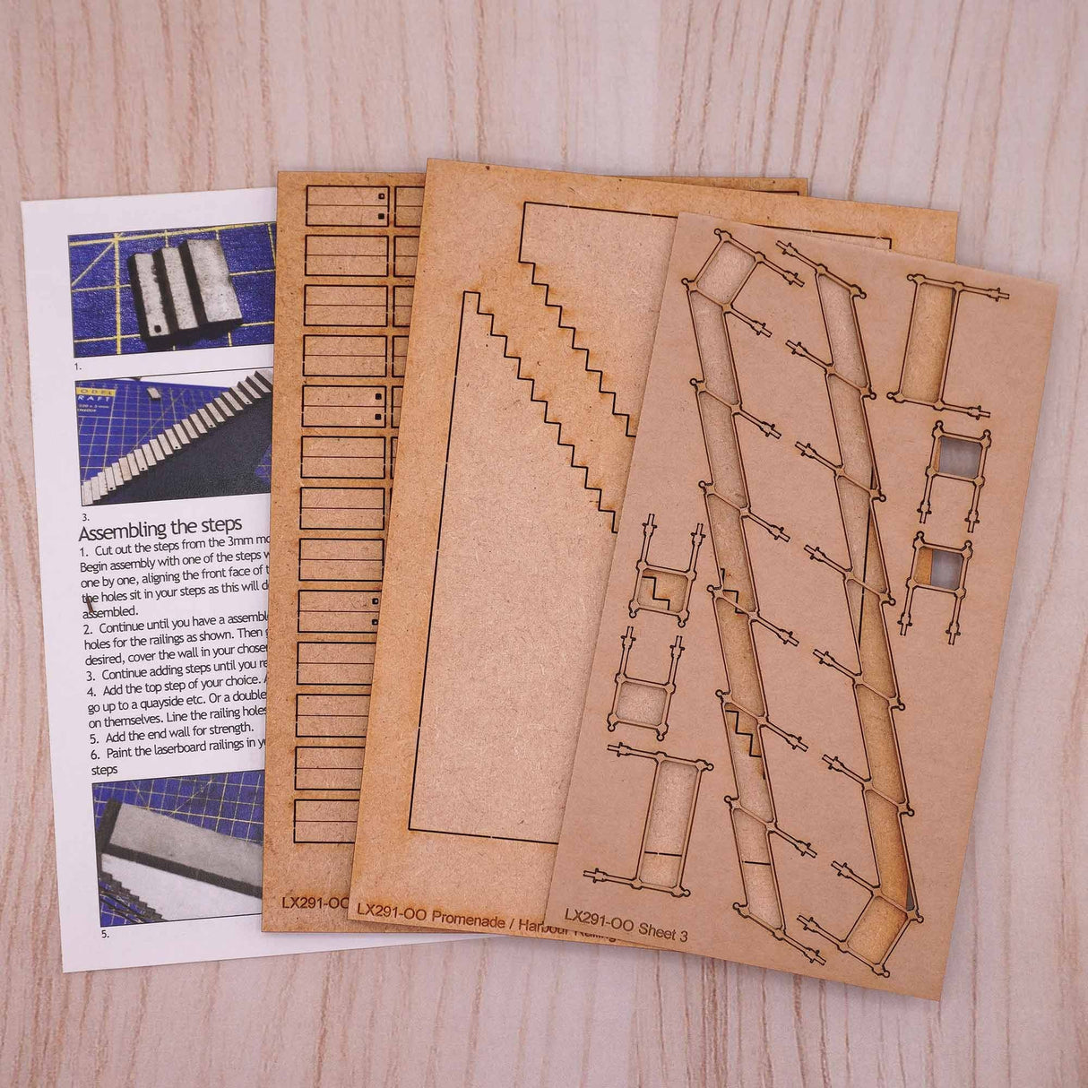 LX291-OO Harbour / Quayside / Station Steps (Pack of 2) - OO/4mm/1:76