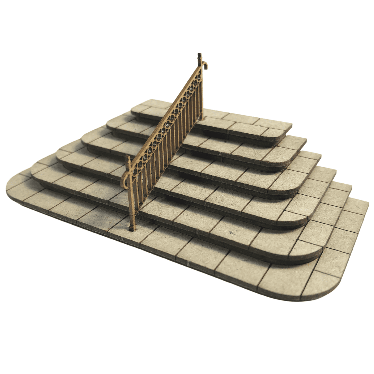 LX333-OO Platform Steps With Decorative Railings (Height to platform 18mm) - OO/4mm/1:76