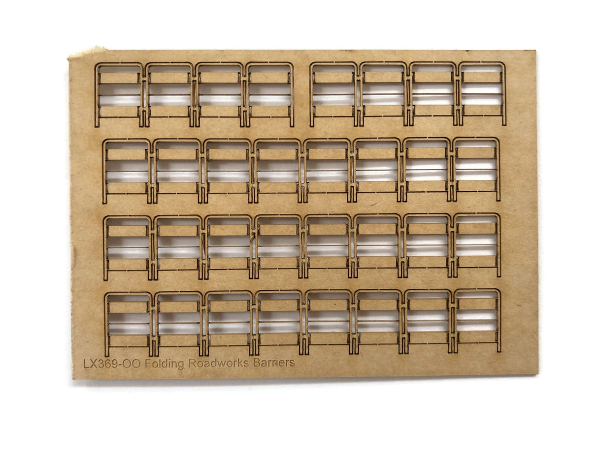LX369-OO Folding Roadworks Barriers (Pack of 5) - OO/4mm/1:76