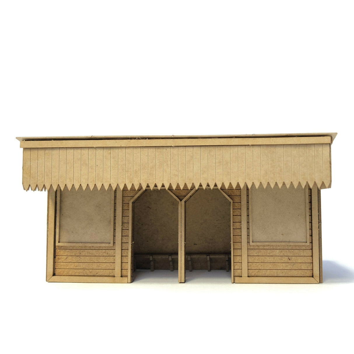 LX384-OO Laser Cut Wooden Platform Shelter - OO/4mm/1:76