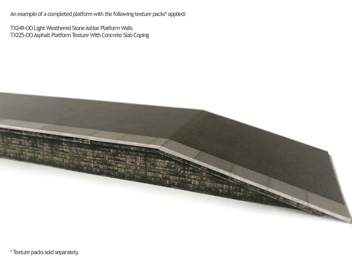 LX398-OO Single-Sided Straight Platform (168mm x 66mm) (Pack of 2) - OO/4mm/1:76