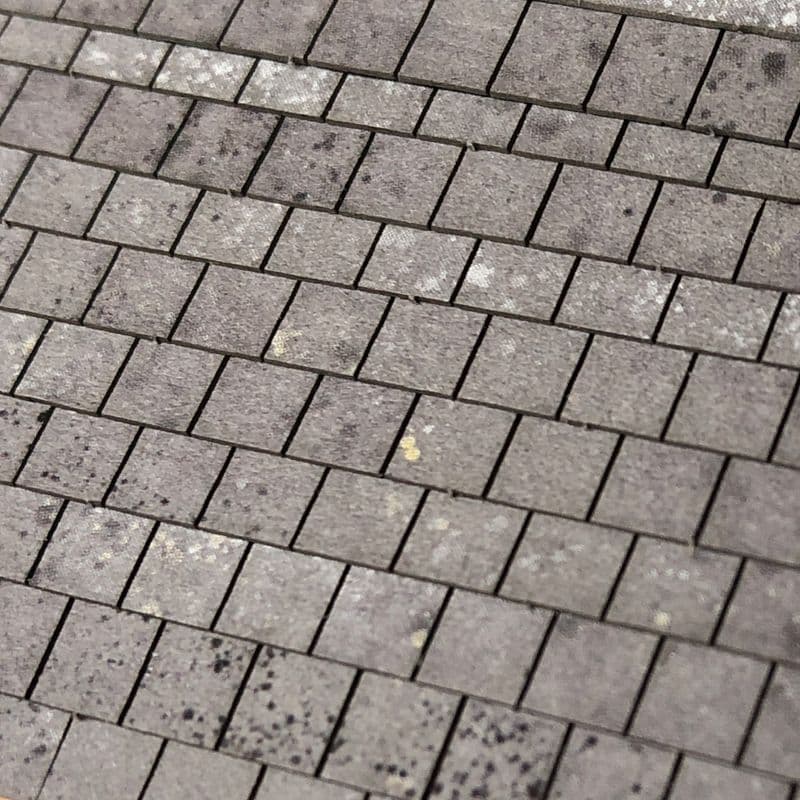 LX415-120 Lightly Weathered Laser Cut Roof Slates (A5 Sheet) - TT:120