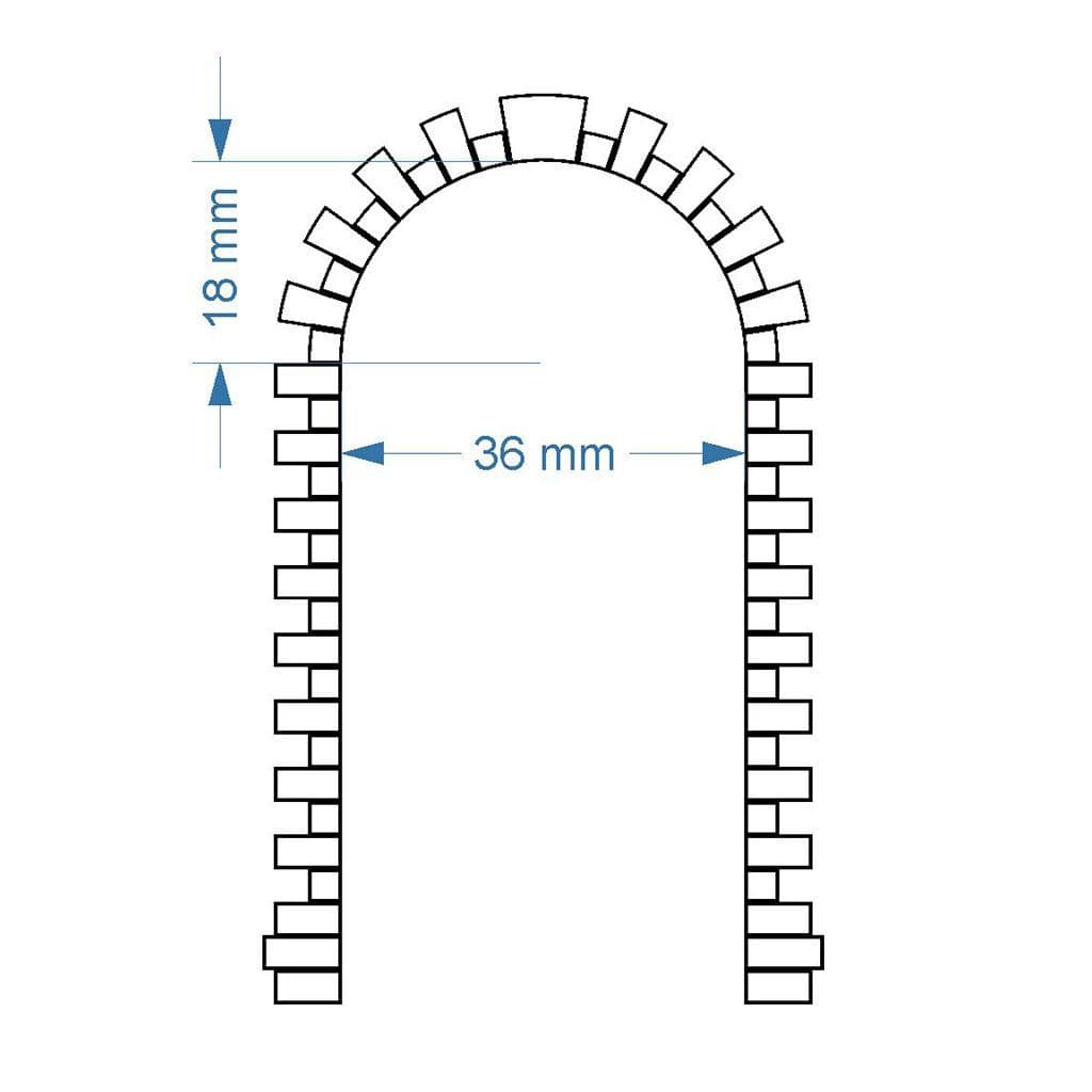 LX490-OO Arched Quoins -36mm x 18mm (Pack of 5) - OO/4mm/1:76