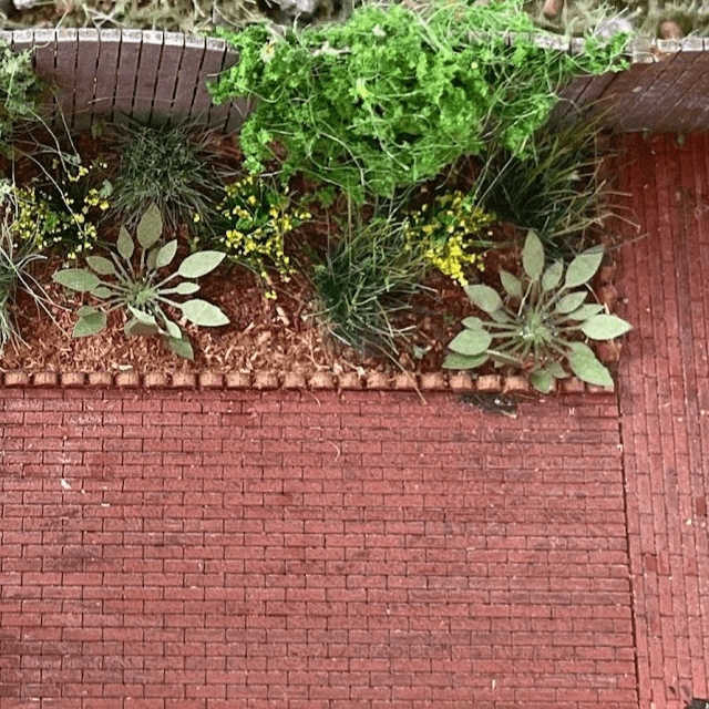 LX556-OO Brick Garden Path & Yard With Edging - OO/4mm/1:76