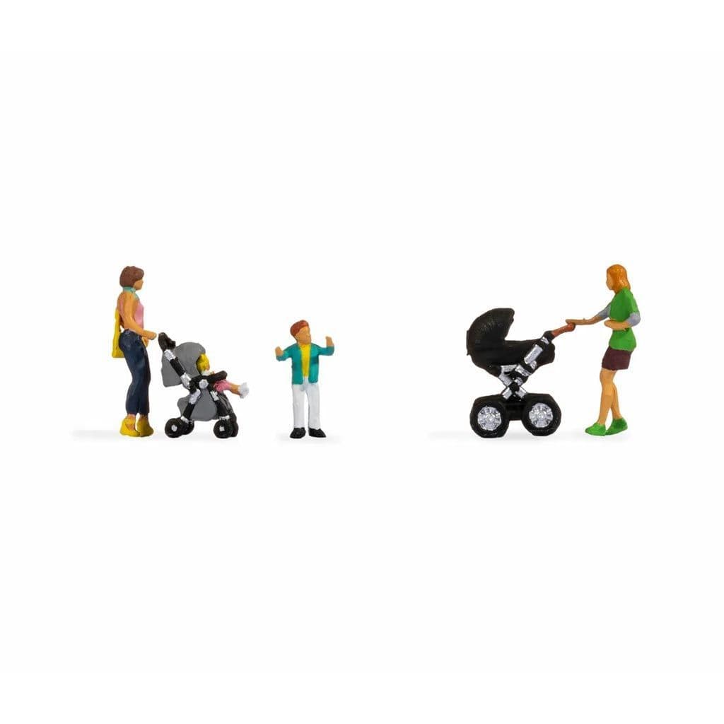 Noch 15584 Mothers With Children & Modern Pushchairs - OO/HO