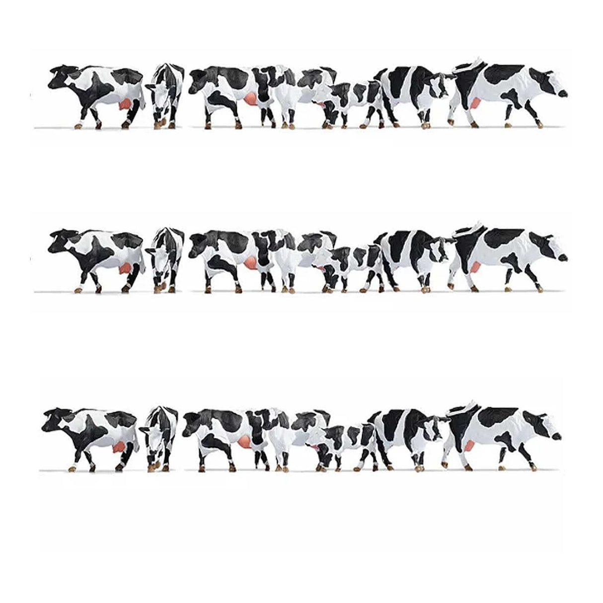 Noch 16164 Black & White Cows XL Set (Pack of 21) - OO/HO