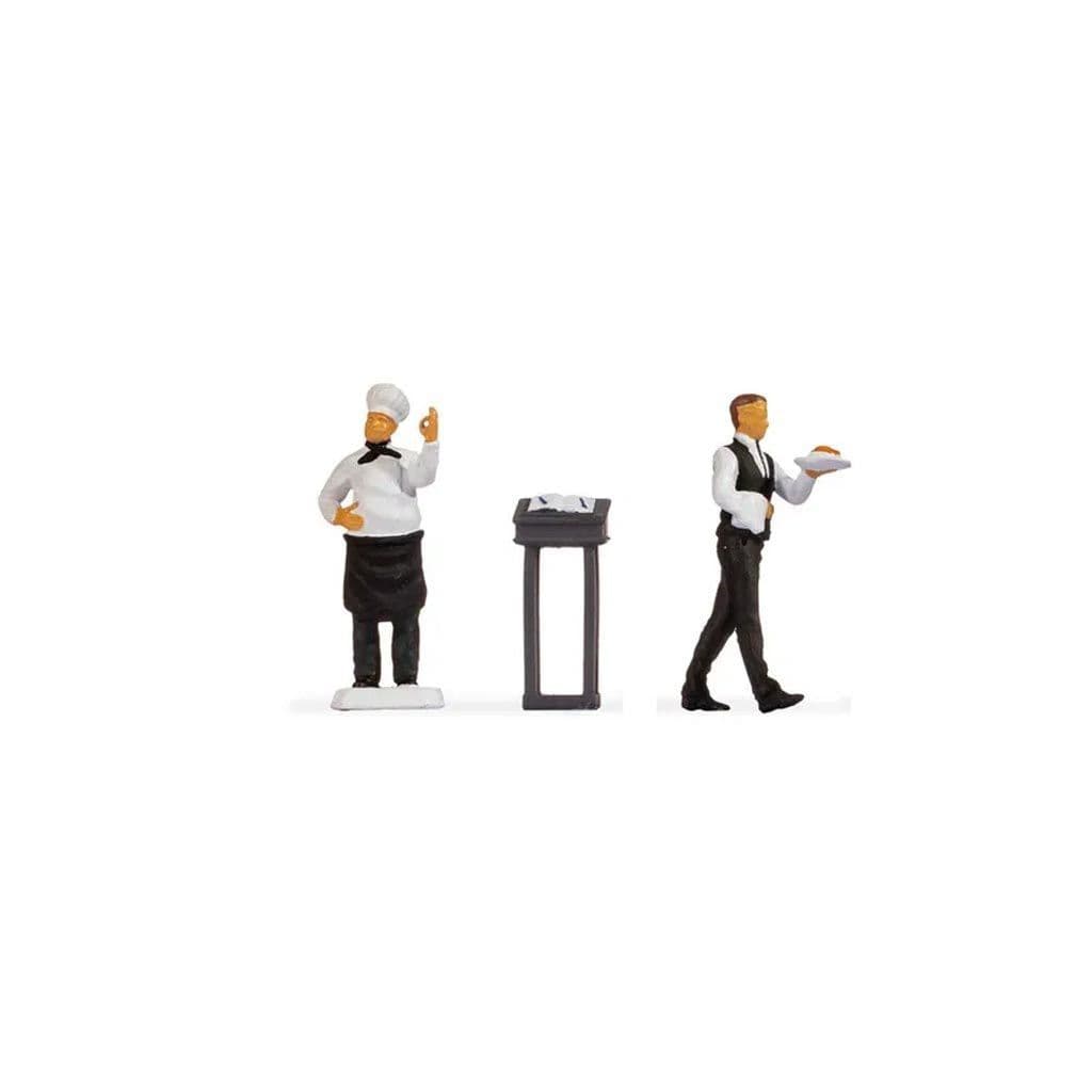 Noch 16512 Restaurant Waiter & Chef Tiny Scene - OO/HO