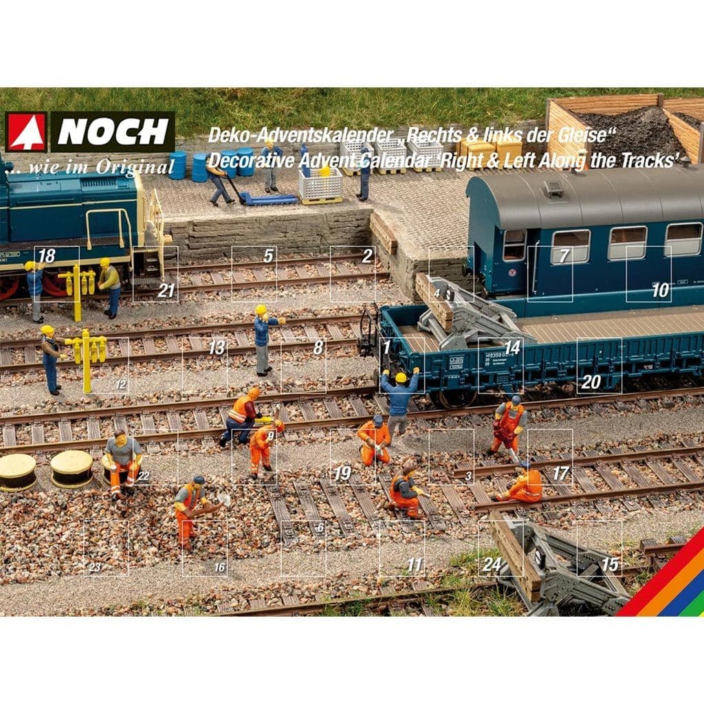Noch 65592 Advent Calendar - Trackside Figures & Accessories- OO/HO