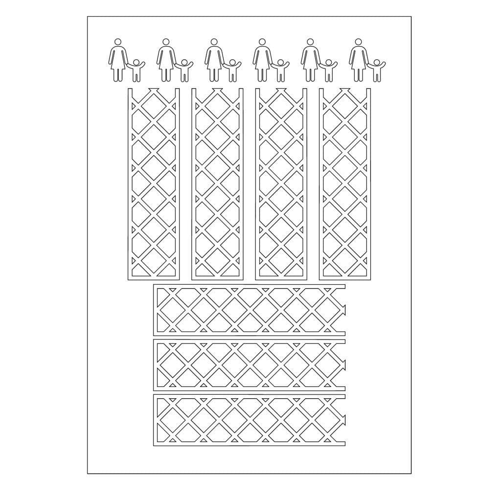 Parent & Child Car Park Markings (Pristine/Weathered) - OO/4mm/1:76