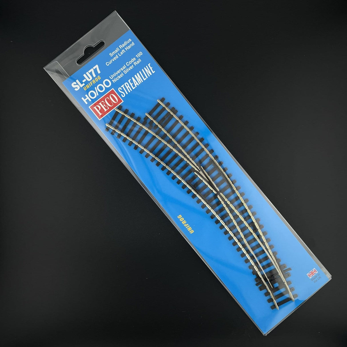 PECO STREAMLINE SL-U77 Curved Point/Turnout, Small Radius, Left Hand