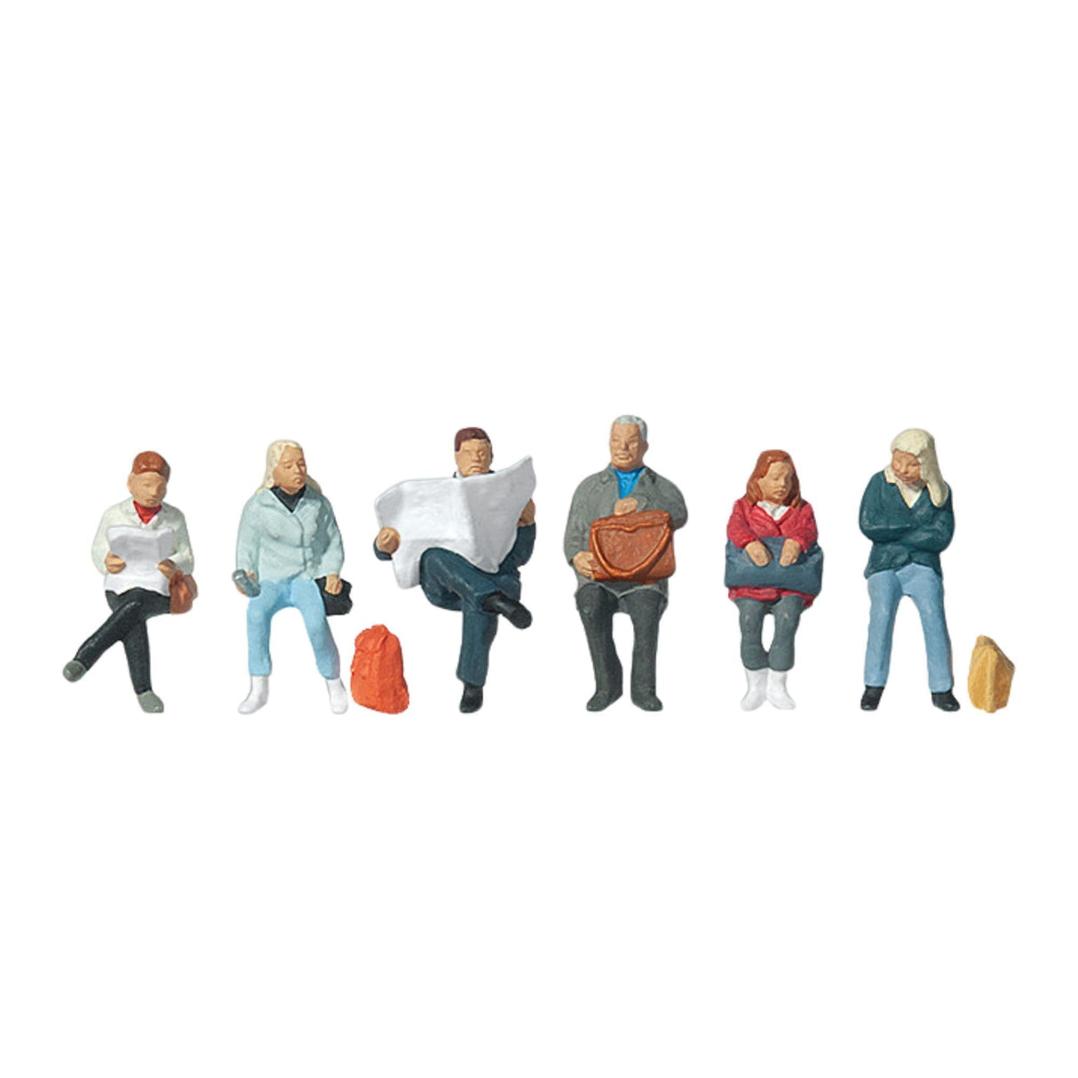 Preiser 10412 Seated Passengers (6) OO/HO