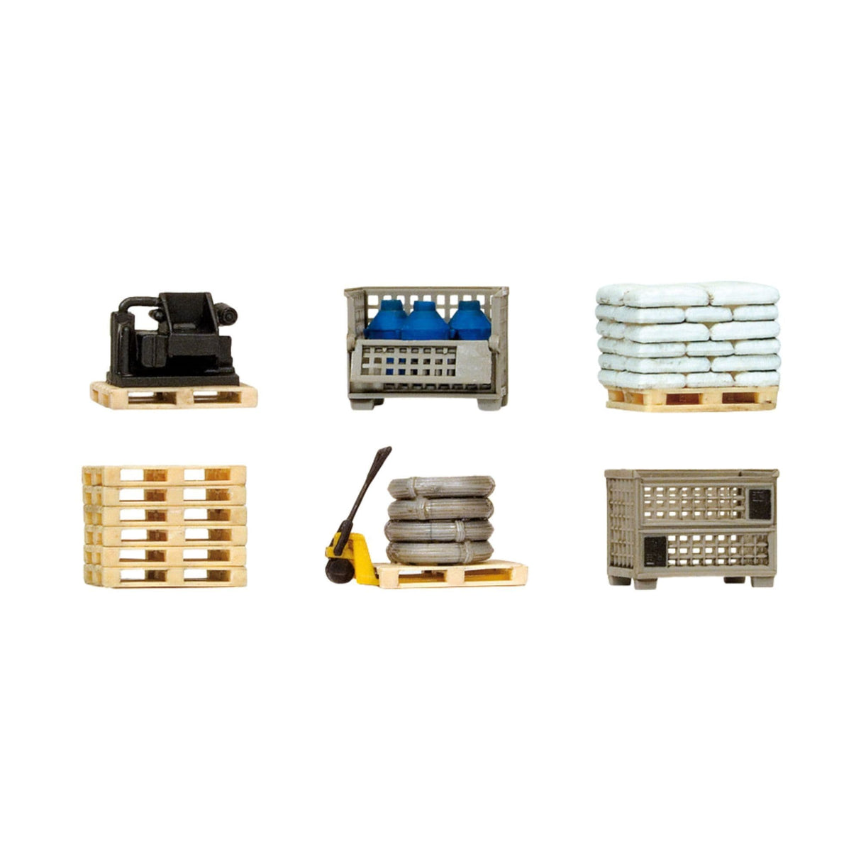 Preiser 17704 Pallets with Loads (Pack of 6) OO/HO