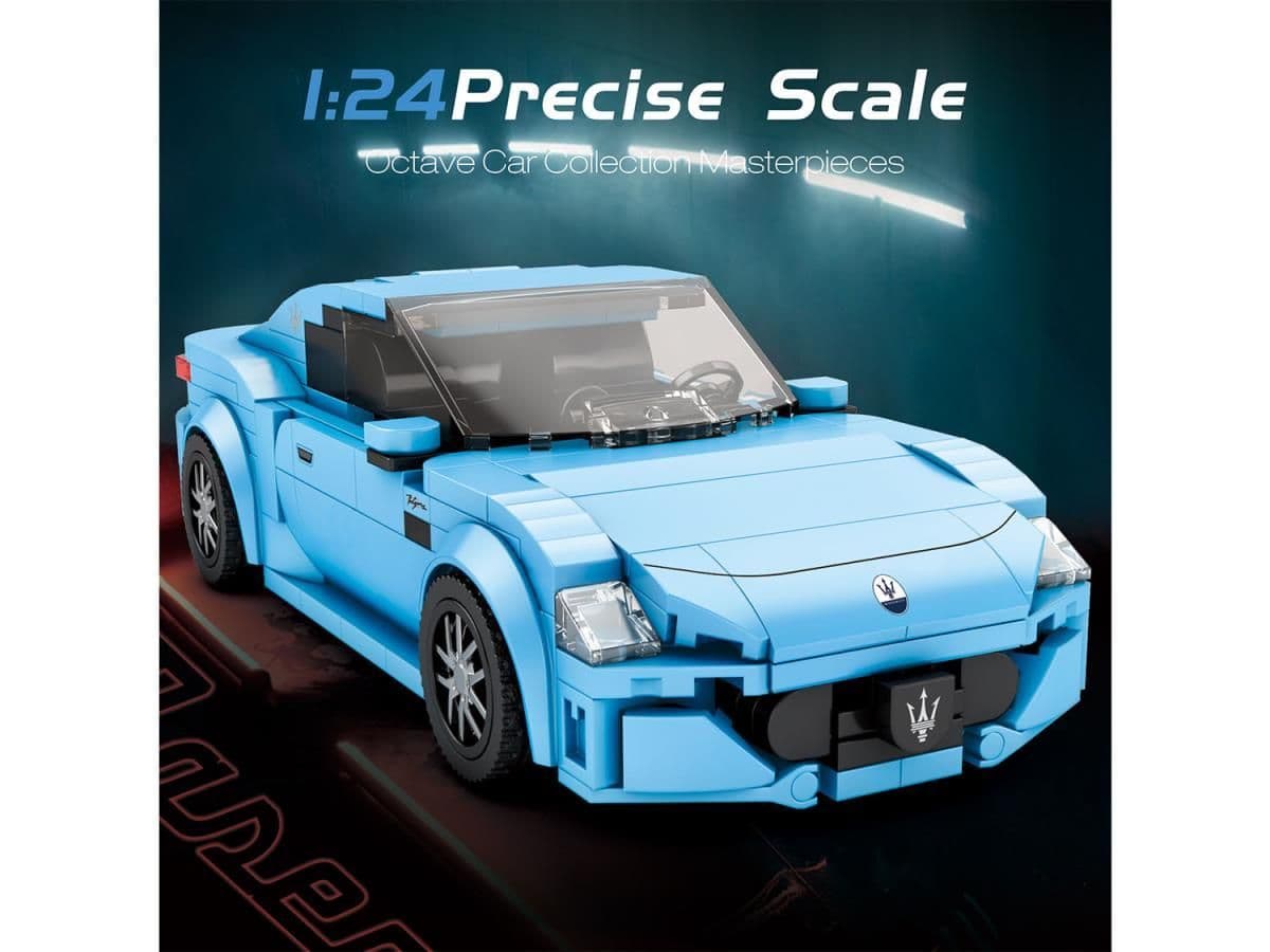 Reobrix Maserati Sky Blue Sports Car 384pc Construction Set 824