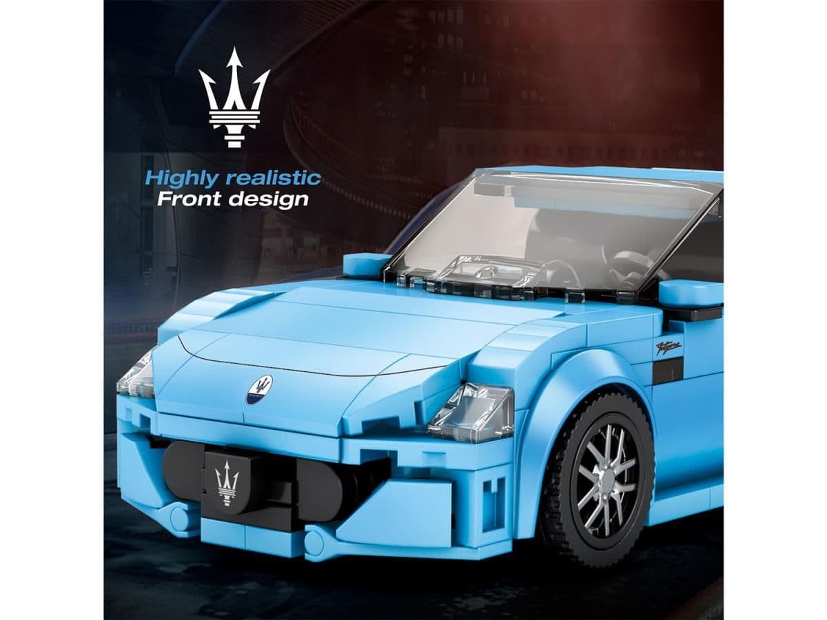 Reobrix Maserati Sky Blue Sports Car 384pc Construction Set 824
