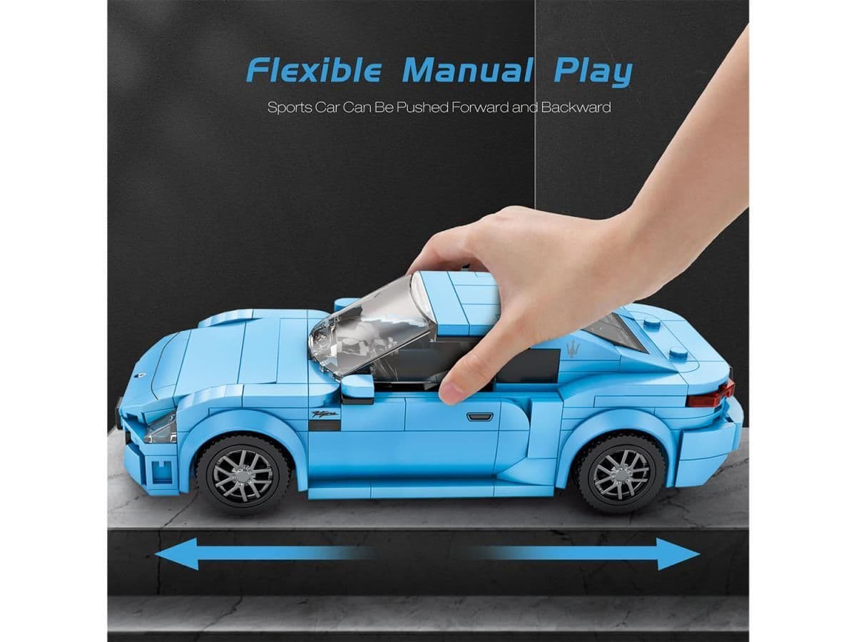 Reobrix Maserati Sky Blue Sports Car 384pc Construction Set 824