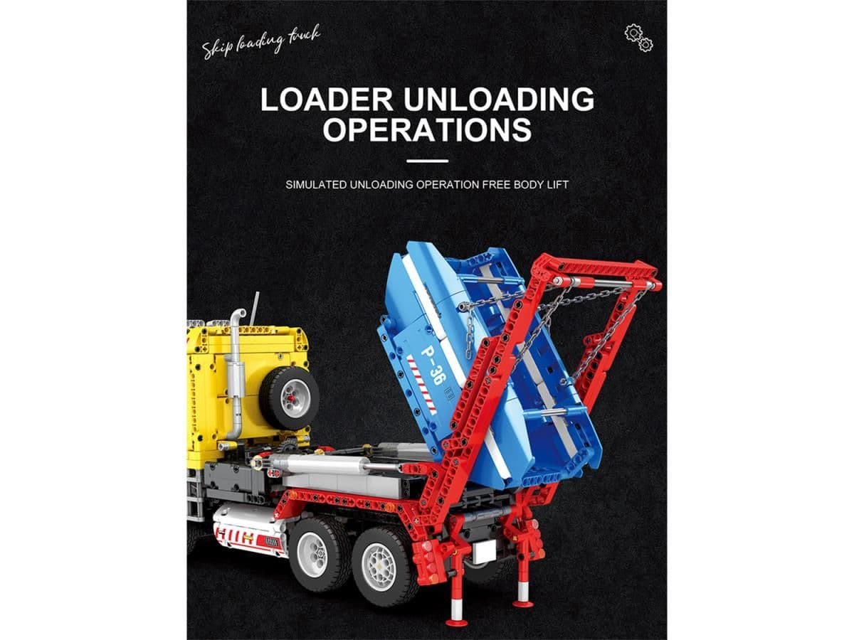 Reobrix RC Dumpster Container Truck 1918pc Construction Set 22016