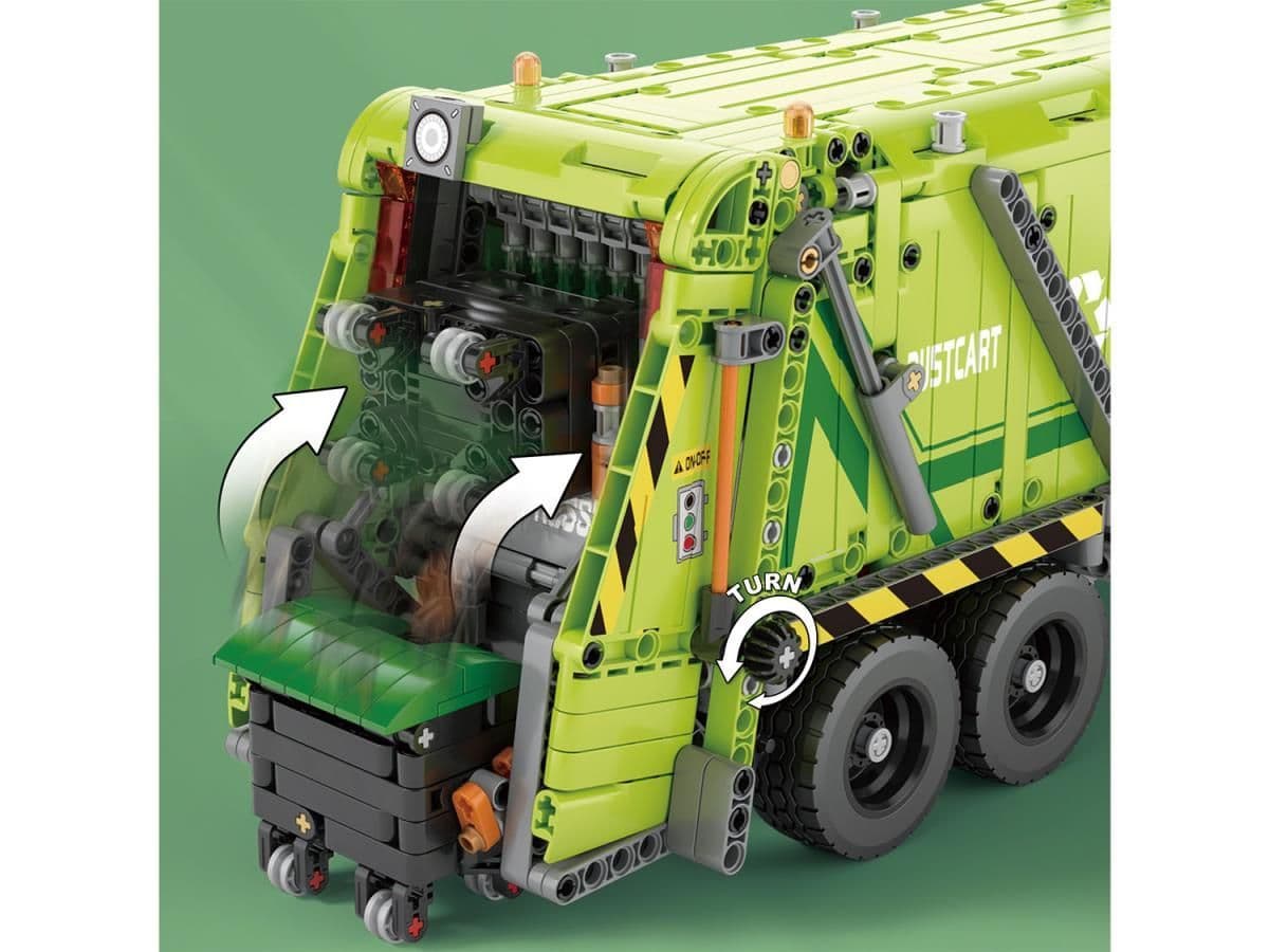 Reobrix RC Garbage Truck 1458pc Construction Set 22022
