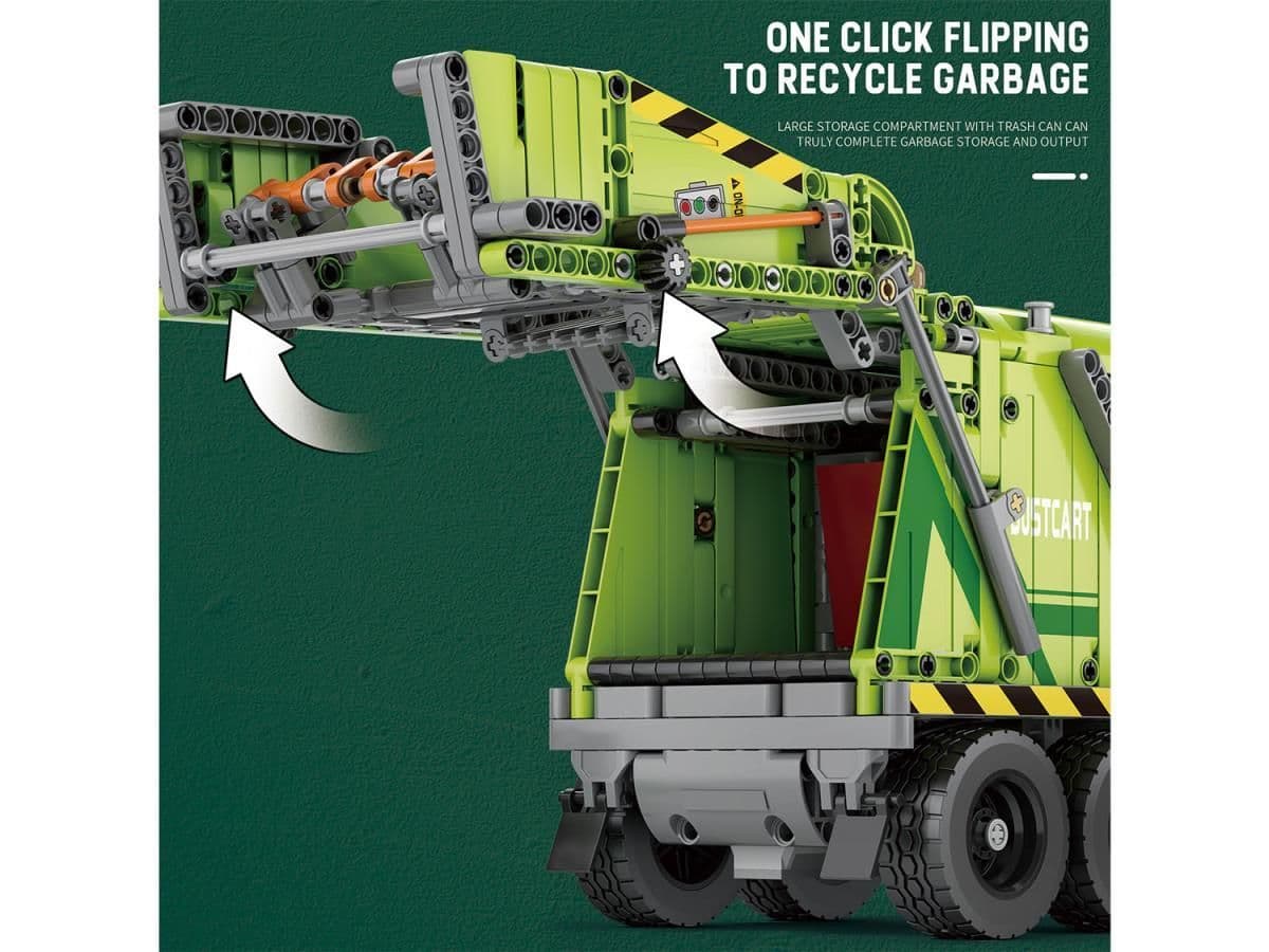 Reobrix RC Garbage Truck 1458pc Construction Set 22022