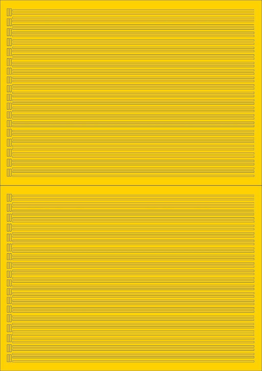 RX007-N Laser Cut Double Yellow Lines Self-Adhesive Road Markings N/2mm/1:148