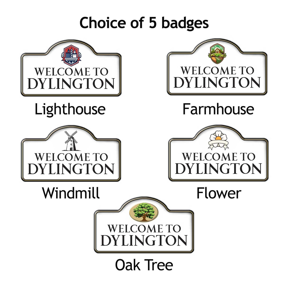 S034-OO Customised Village / Town Welcome Signs - OO/4mm/1:76