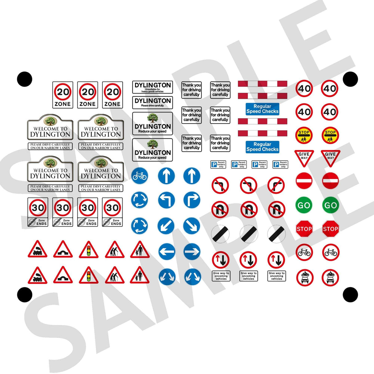 S034-OO Customised Village / Town Welcome Signs - OO/4mm/1:76