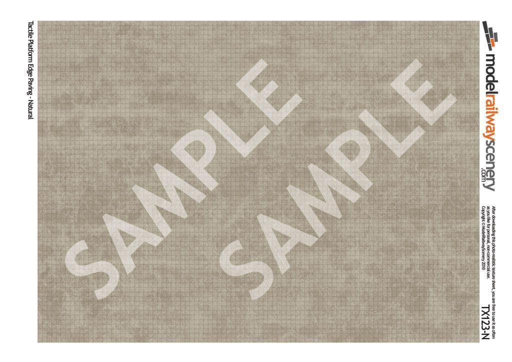 TX123-N Tactile Paving Natural Texture Paper (Pack of 2) - N/2mm/1:148