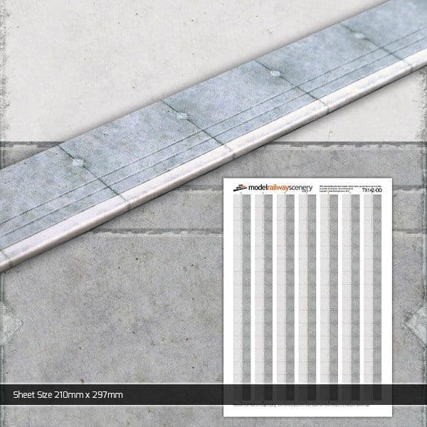 TX142-OO Network Rail Platform Edge Coping (Pack of 5) OO/4mm/1:76