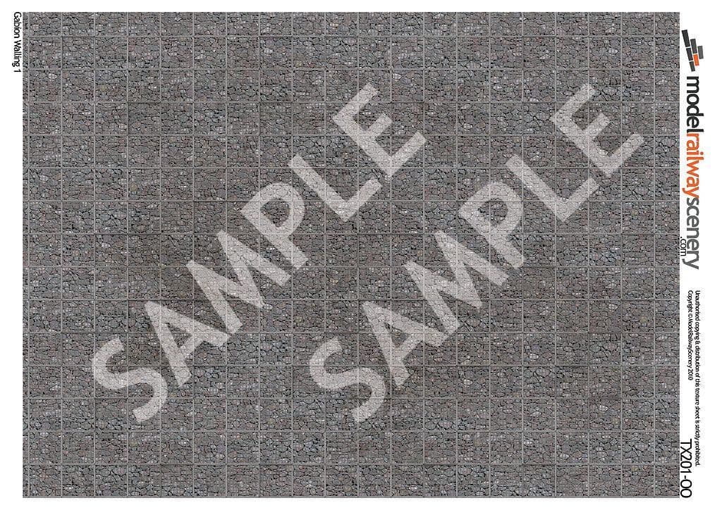 TX201-OO Gabion Retaining Wall 1 (Pack of 5) OO/4mm/1:76