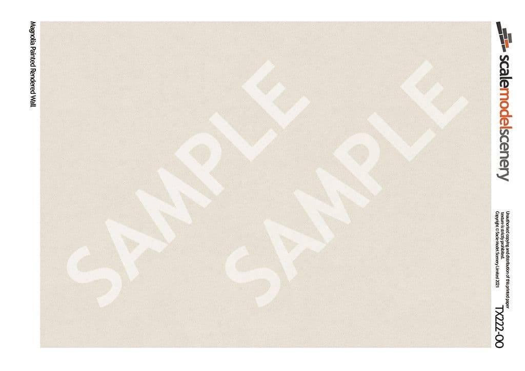 TX222-OO Magnolia Painted Rendered Wall Texture Paper (Pack of 5) - OO/4mm/1:76