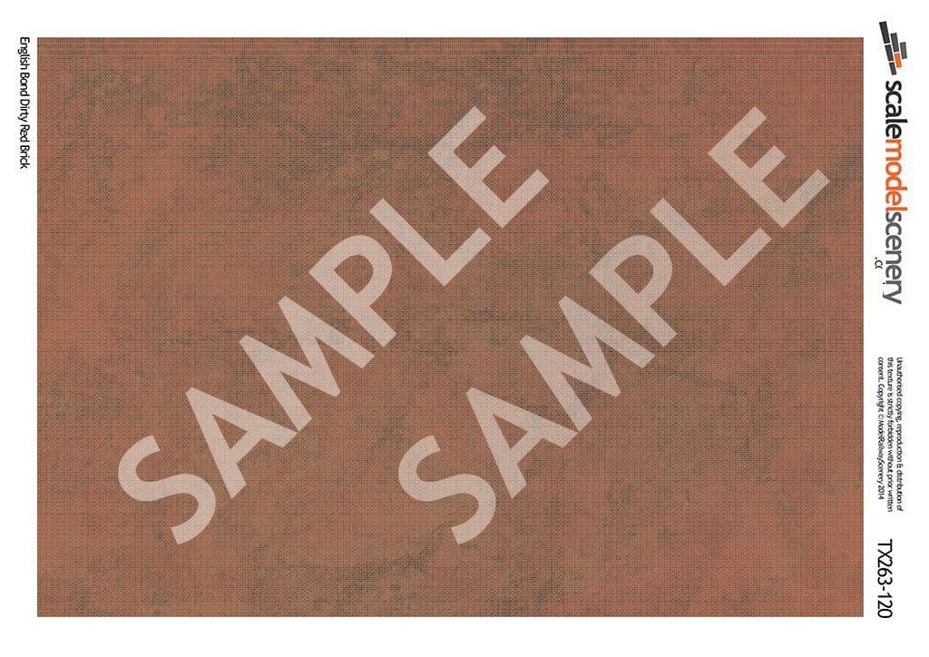 TX263-120 English Bond Dirty Red Brick Paper (Pack of 5) - TT:120