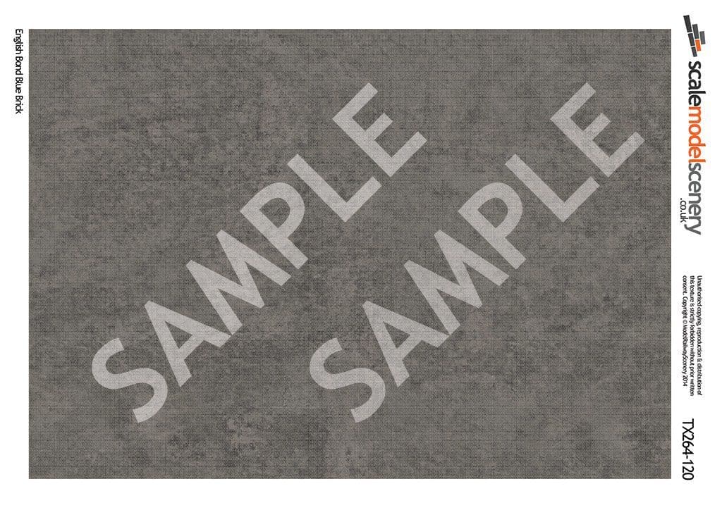 TX264-120 English Bond Blue Brick Texture Paper (Pack of 5) - TT:120