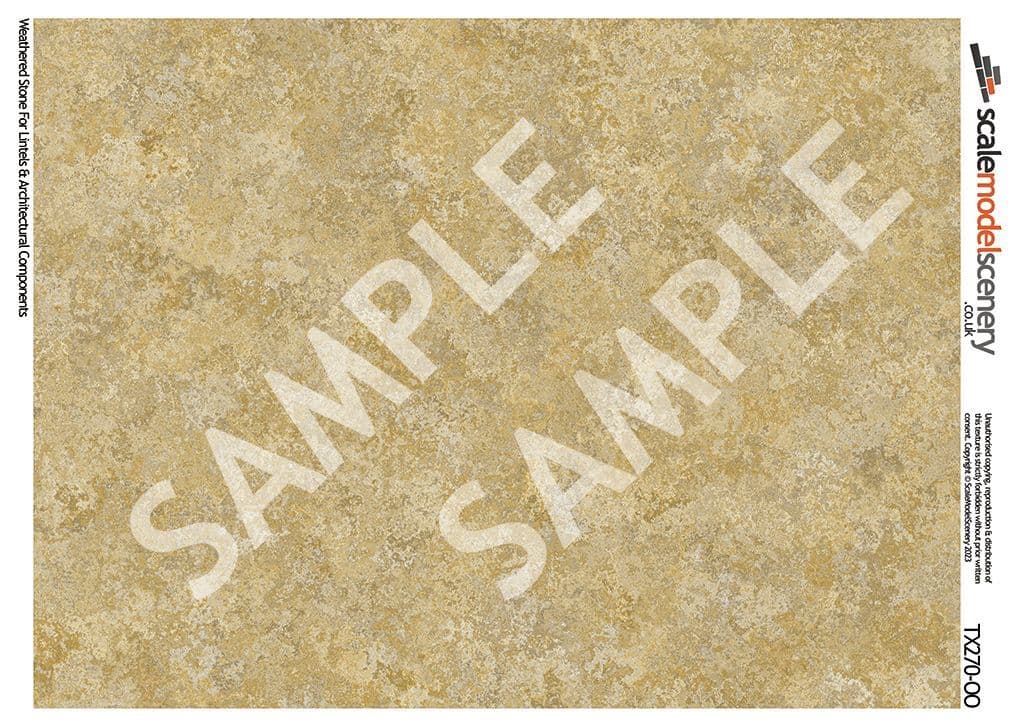 TX270-OO Architectural Stone Texture Paper (Pack of 5) - OO/4mm/1:76
