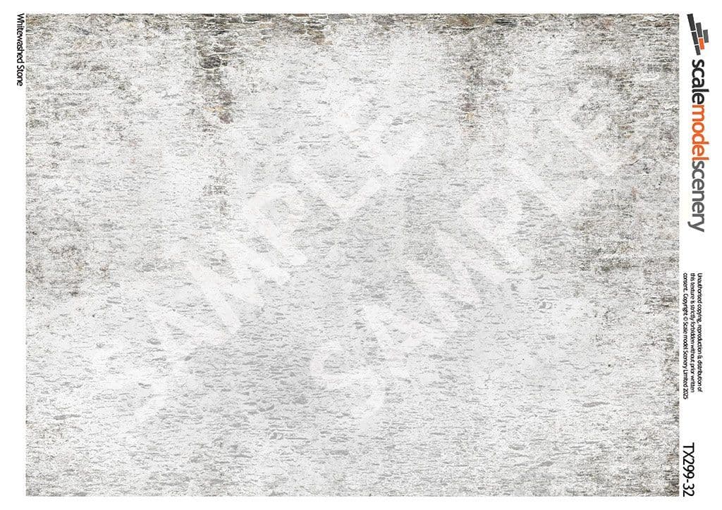 TX299-32 Weathered Whitewashed Stone (Pack of 5) - 1:32