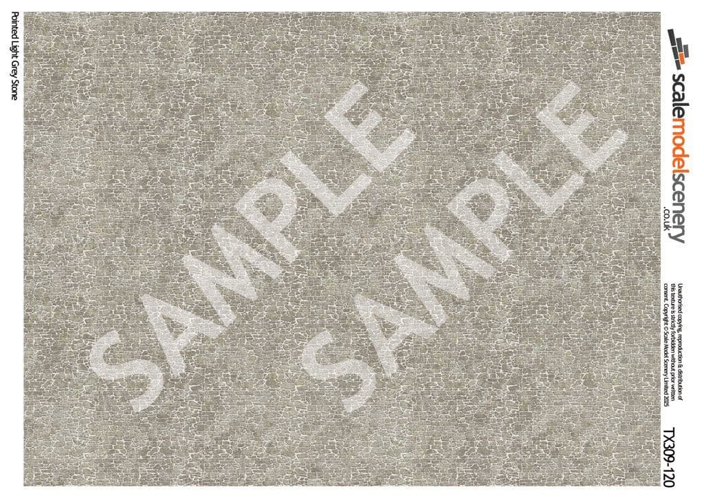 TX309-120 Pointed Light Grey Stone Texture Paper (Pack of 5) - TT:120