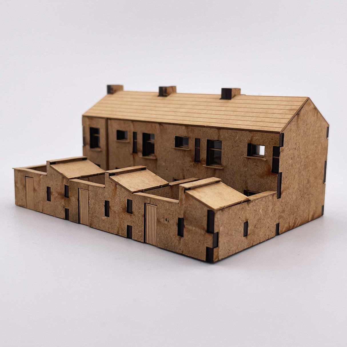 UW2007-N Row of 3 Terraced Houses Kit - N / 2mm / 1:148