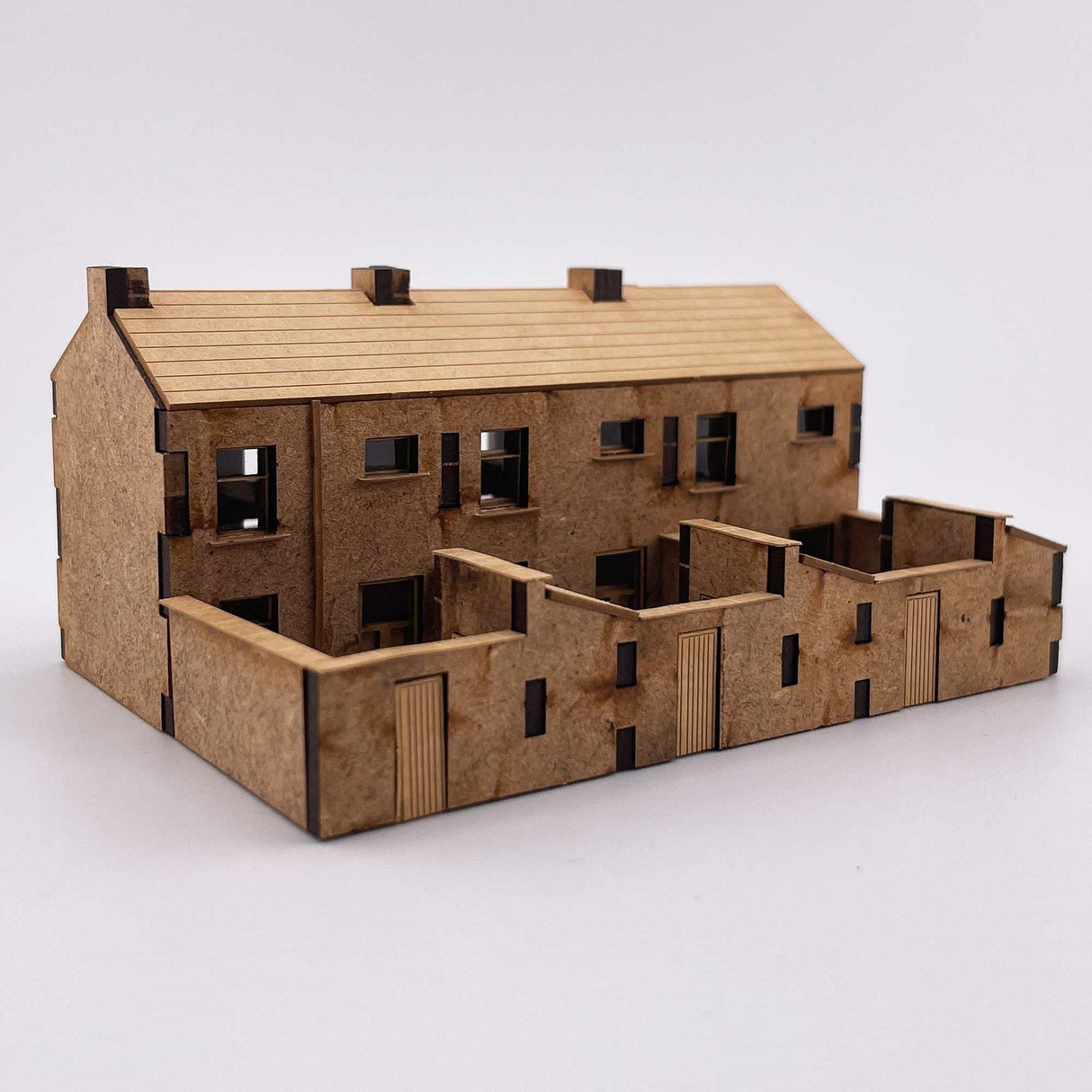 UW2007-N Row of 3 Terraced Houses Kit - N / 2mm / 1:148