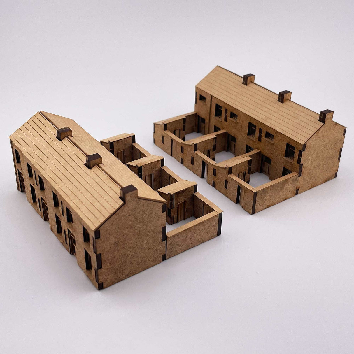 UW2007-N Row of 3 Terraced Houses Kit - N / 2mm / 1:148