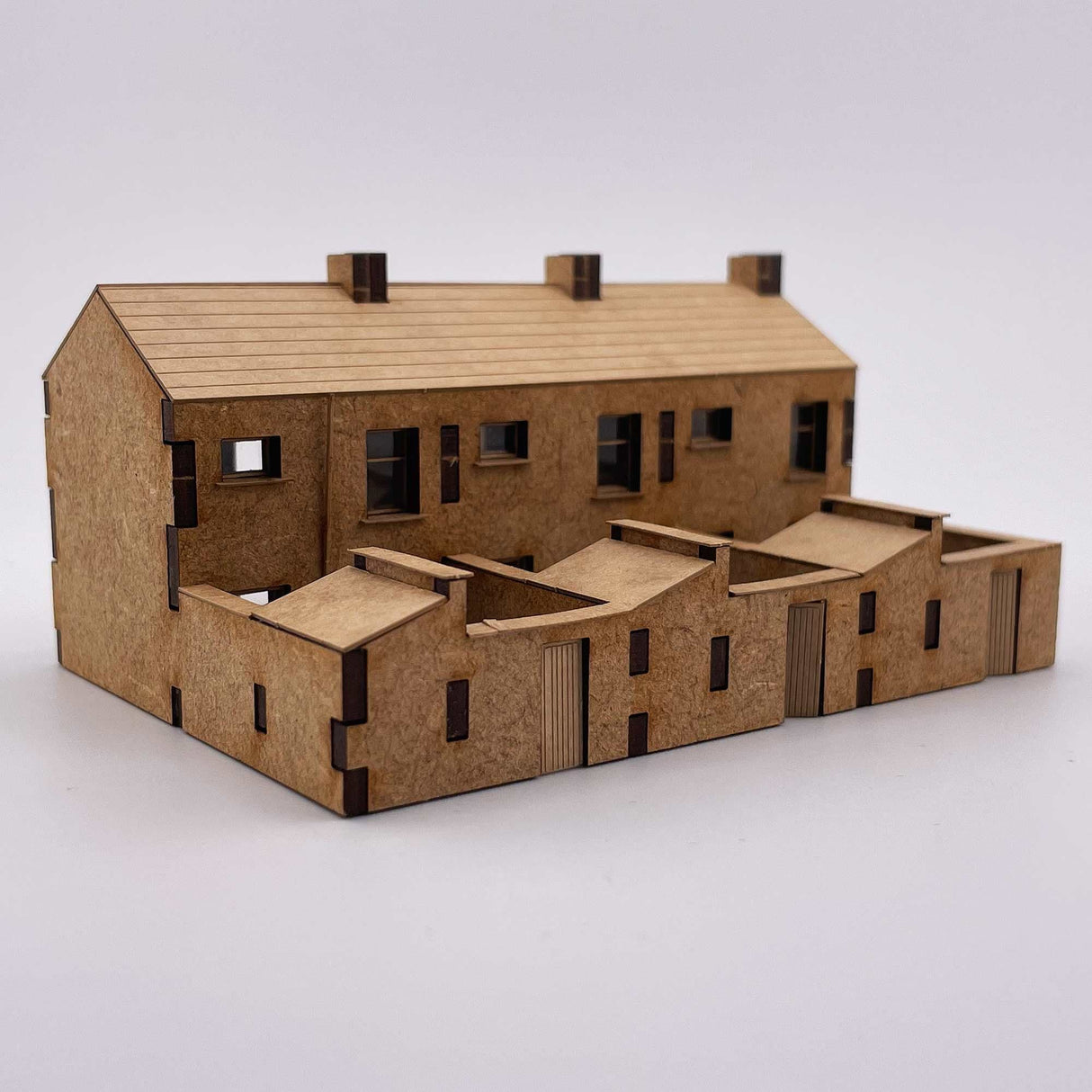 UW2007-N Row of 3 Terraced Houses Kit - N / 2mm / 1:148